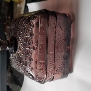 Tiara amethyst glass container.